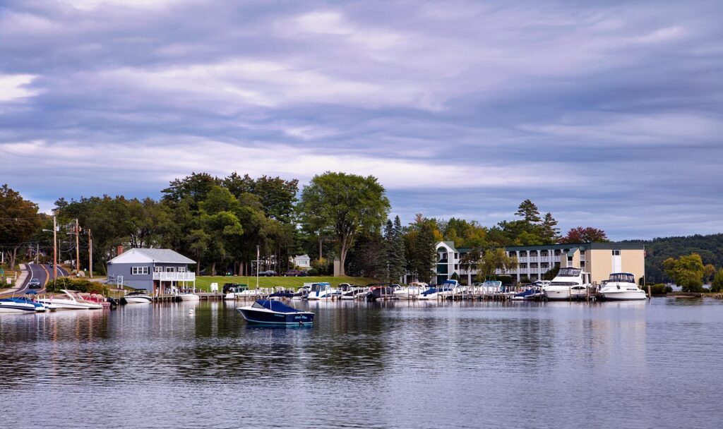 winnipesaukee lake, new hampshire, new england, boats, sailboats, marina, bay, reflections, panorama, tourism, sky, clouds, sunset, dusk, america, nature, outdoors, new hampshire, new hampshire, new hampshire, new hampshire, new hampshire